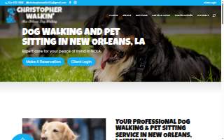 Christopher Walkin' Dog Walking & Pet Sitting website