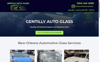 Gentilly Auto Glass and Tint website