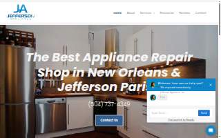 Jefferson Appliance Repair, Inc. of New Orleans website