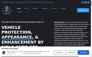 Nola Auto Spa website