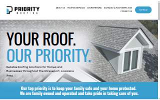 Priority Roofing website