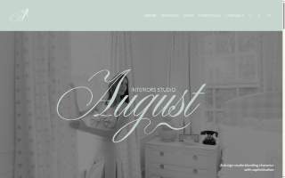 August Interiors Studio website