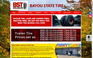 Bayou State Tire website
