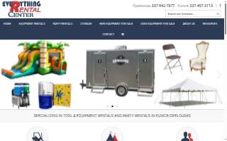 Everything Rental Center website