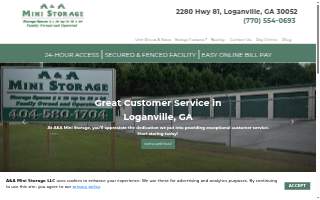 AA Mini Storage website