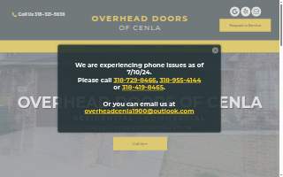 Overhead Doors Of Cenla website