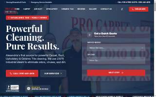 Pro Carpet & Duct Cleaning website