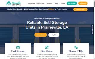 Almighty Storage website