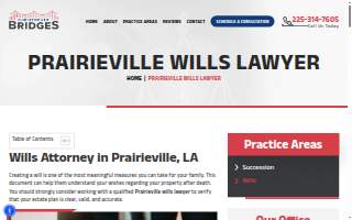 Christopher J. Bridges, Attorney at Law of Prairieville website