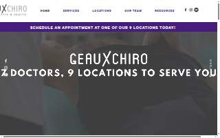 Geaux Chiro - Prairieville website