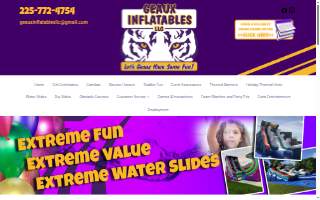 Geaux Inflatables LLC website