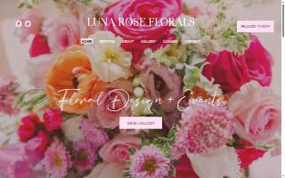 Luna Rose Florals website