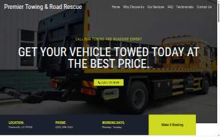 Premier Towing & Road Rescue website