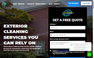 Delta Exterior Cleaning website
