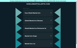 Shield Martial Arts website