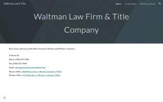 Waltman Law Firm & Title Company website