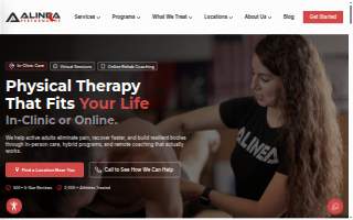 Alinea Performance Physical Therapy of Shenandoah website