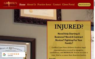 Griffen Law Firm website