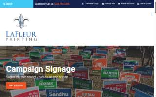 LaFleur Printing website