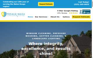 Preaux Wash & Landscape Lighting of Louisiana website