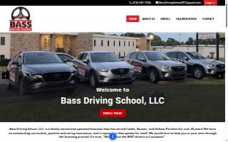 Bass Driving School website