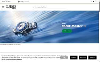 Clarkes Jewelers website