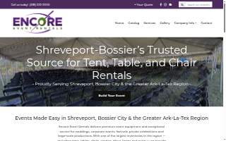 Encore Event Rentals website