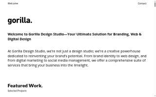 Gorilla Design Studio website