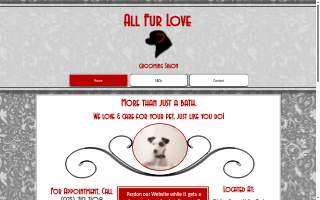 All Fur Love Pet Grooming website