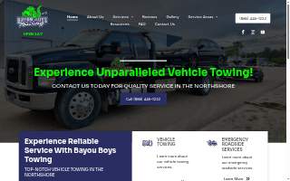 Bayou Boys Towing website