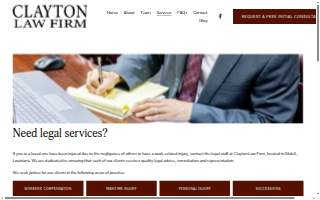 Clayton Law Firm, LLC website