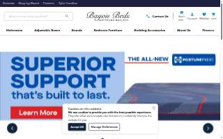 Bayou Beds' Mattress Gallery of Sulphur website