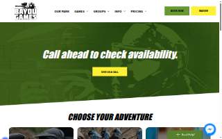 Bayou Games Paintball & Airsoft Complex website