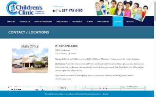 Children's Clinic of SWLA website