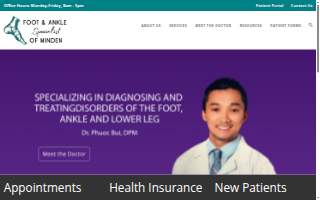 Louisiana Foot and Ankle Specialists LLC website