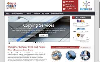 Paper Print and Parcel website