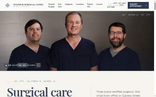 Sulphur Surgical Clinic website