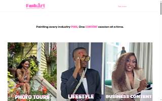 Fashart Content Agency website