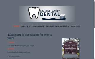 Karam Family Dental website
