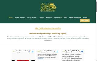 Cajun Notary & Public Tag Agency website
