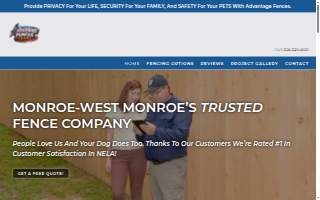 Advantage Fences of West Monroe website