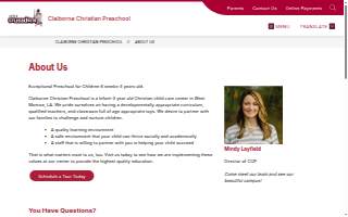 Claiborne Christian Preschool website