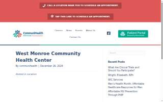 CommuniHealth Services - West Monroe Community Health Center website