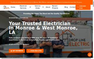 Drop Line Electric website