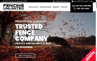 Fencing Unlimited website