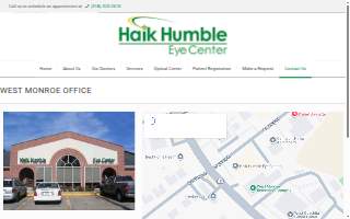 Haik Humble Eye Center website