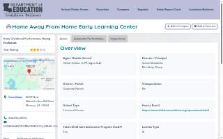 Home Away From Home Early Learning Center website