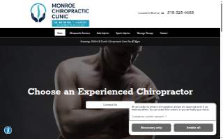 Monroe Chiropractic Clinic website
