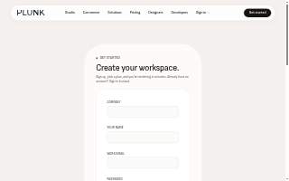 Plunk's website