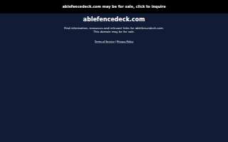 Able Fence and Deck website